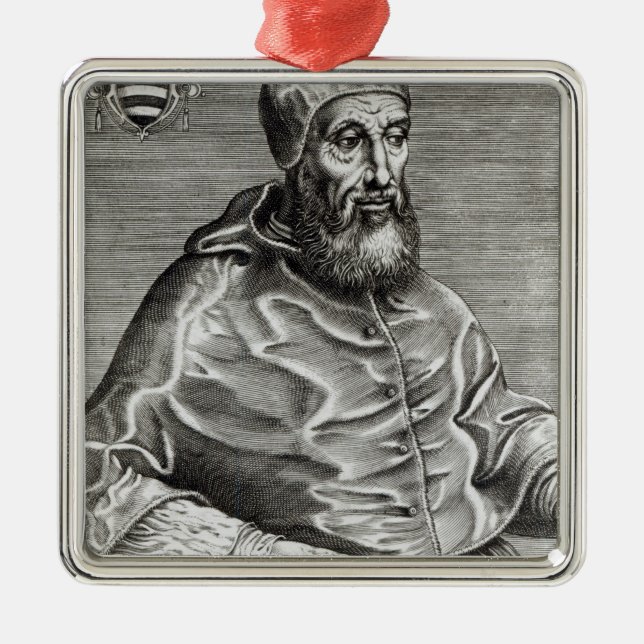Ornement Carré Argenté Portrait de pape Pius IV, 1555 (Devant)