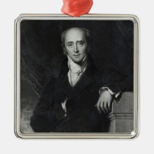 Ornement Carré Argenté Portrait du bon gris honorable de Charles