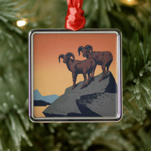 Ornement Carré Argenté Poster vintage Promouvoir Les Voyages Dans Les Par