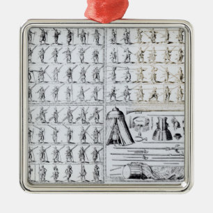 Ornement Carré Argenté Postures pour des mousquetaires et des Pikemen