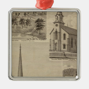 Ornement Carré Argenté Première église d'Universalisty, Minneapolis,