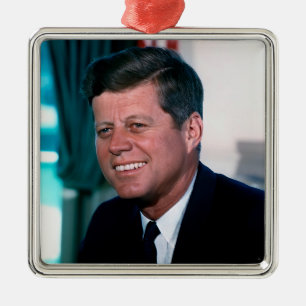 Ornement Carré Argenté Président du Bureau ovale John Jack F. Kennedy