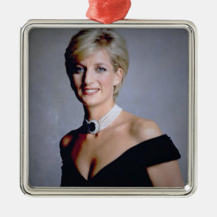 Ornement Carré Argenté Princesse Diana 1997