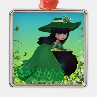 Ornement Carré Argenté Princesse irlandaise Ornament