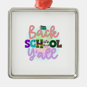 Ornement Carré Argenté Professeur Back School Y Tout