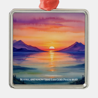 Ornement Carré Argenté Psalm 46:10 Be still, and know that I am God Mug