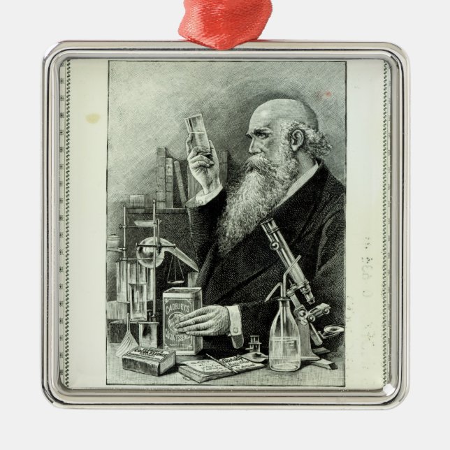 Ornement Carré Argenté Publicité pour 'Cocoa de Cadbury (Devant)