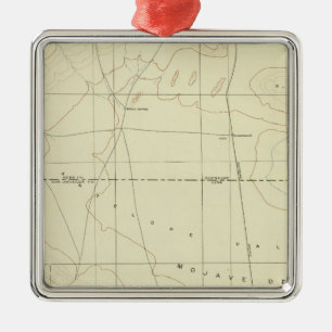 Ornement Carré Argenté Quadrangle de Palmdale montrant San Andreas Rift