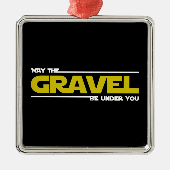 Ornement Carré Argenté Que Le Gravel Soit Sous Vous (Devant)