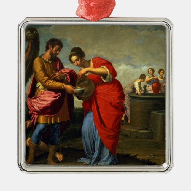 Ornement Carré Argenté Rebecca et Eliezer au bien, c.1626-27 (Devant)