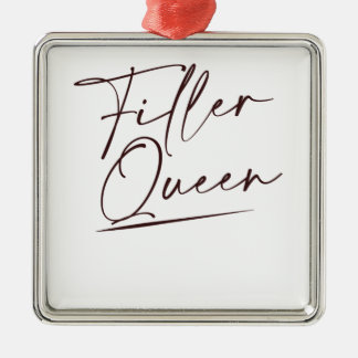 Ornement Carré Argenté Recharge de la lèvre Queen Injectables Esthétique 