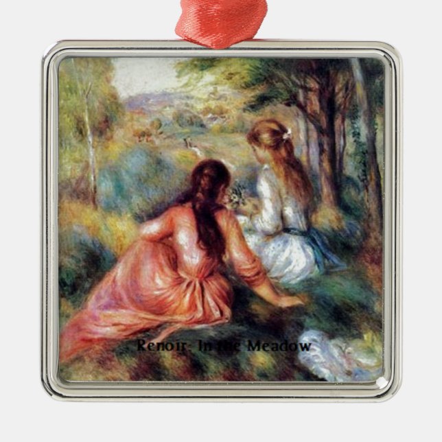 Ornement Carré Argenté Renoir : Dans le pré (Devant)