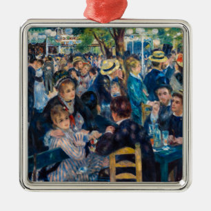 Ornement Carré Argenté Renoir - Danse au Moulin de la Galette