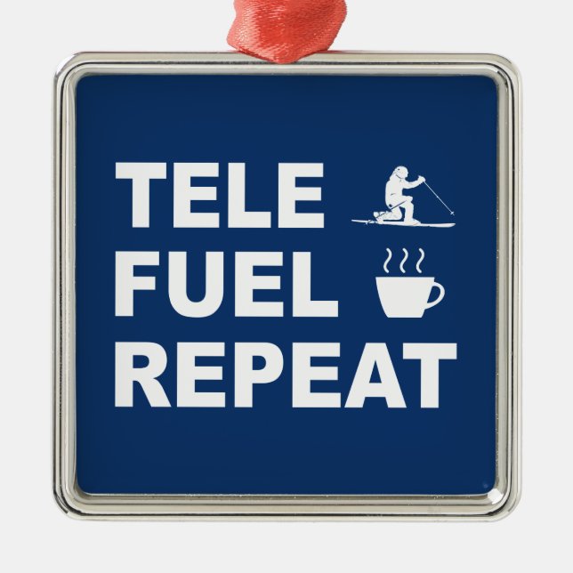 Ornement Carré Argenté Répétition du carburant de tele (Devant)