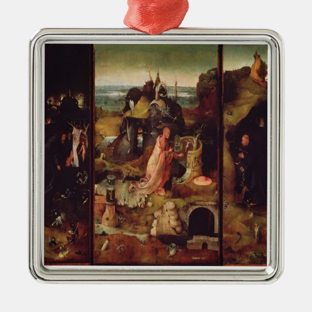 Ornement Carré Argenté Retable des ermites (huile sur le panneau) (Devant)