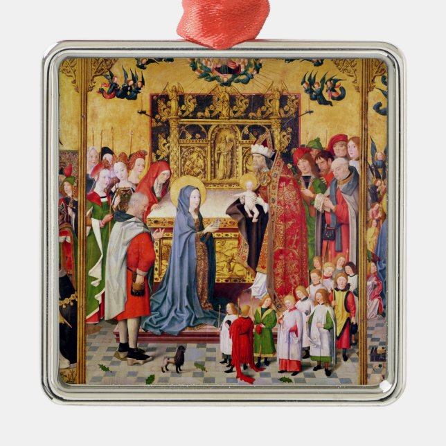 Ornement Carré Argenté Retable des sept joies de la Vierge (Devant)