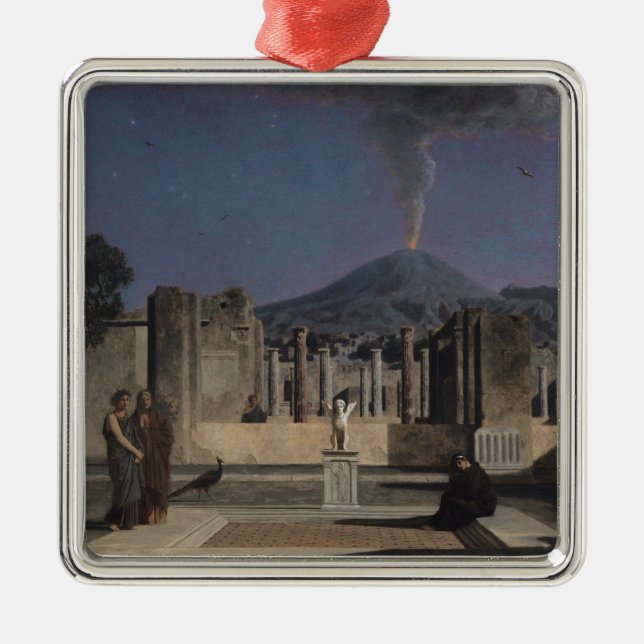 Ornement Carré Argenté Rêve dans les ruines de Pompeii, 1866 (Devant)