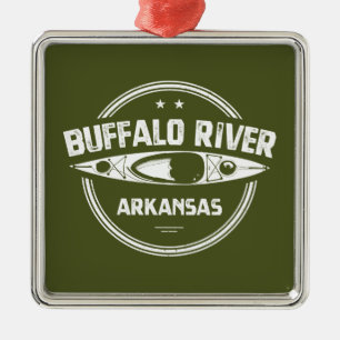 Ornement Carré Argenté Rivière Buffalo, Arkansas