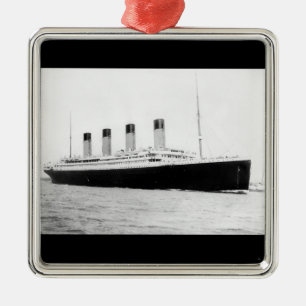 Ornement Carré Argenté RMS Titanic Passenger Liner