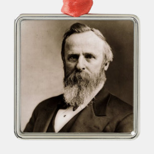 Ornement Carré Argenté Rutherford B. Hayes 19e Président