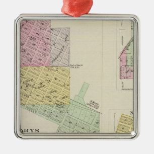 Ornement Carré Argenté Saint Marys, Fostoria, et St George, le Kansas