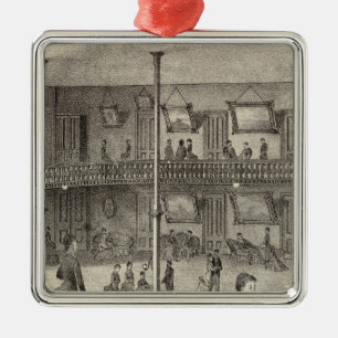 Ornement Carré Argenté Salons verger d'Arlington, océan, NJ