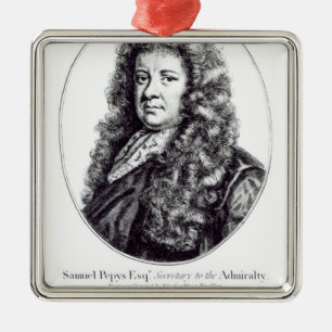 Ornement Carré Argenté Samuel Pepys
