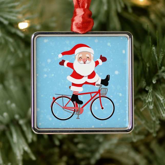 Ornement Carré Argenté Santa rides (Arbre)