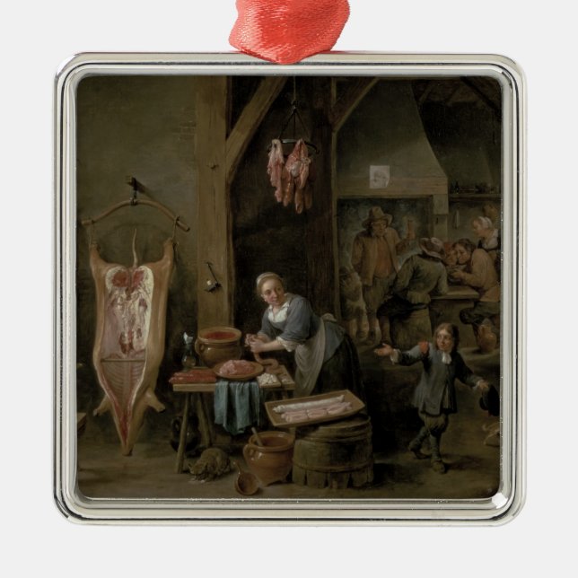 Ornement Carré Argenté Saucisse-making, 1651 (Devant)