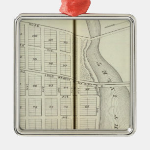 Ornement Carré Argenté Sea Girt et Spring Lake Beach, comté de Monmouth