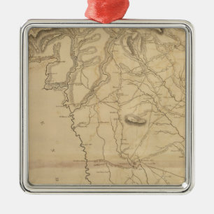 Ornement Carré Argenté Secteur de Greenville, la Caroline du Sud