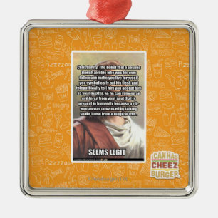 Ornement Carré Argenté Semble la pièce de théâtre