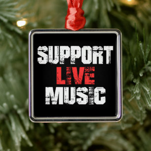 Ornement Carré Argenté Soutenir la musique live