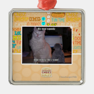 Ornement Carré Argenté squidz de l'AMI de diz