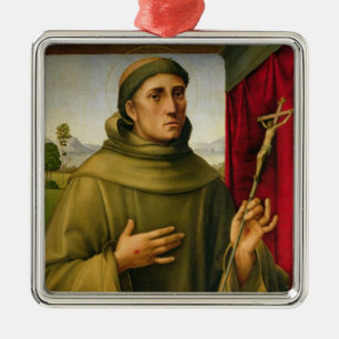 Ornement Carré Argenté St Francis d'Assissi, c.1490 (tempera sur le