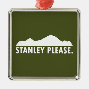Ornement Carré Argenté Stanley Idaho S'Il Vous Plaît