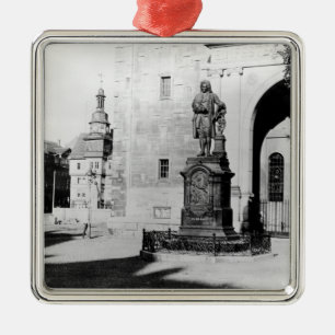 Ornement Carré Argenté Statue de Johann Sebastian Bach