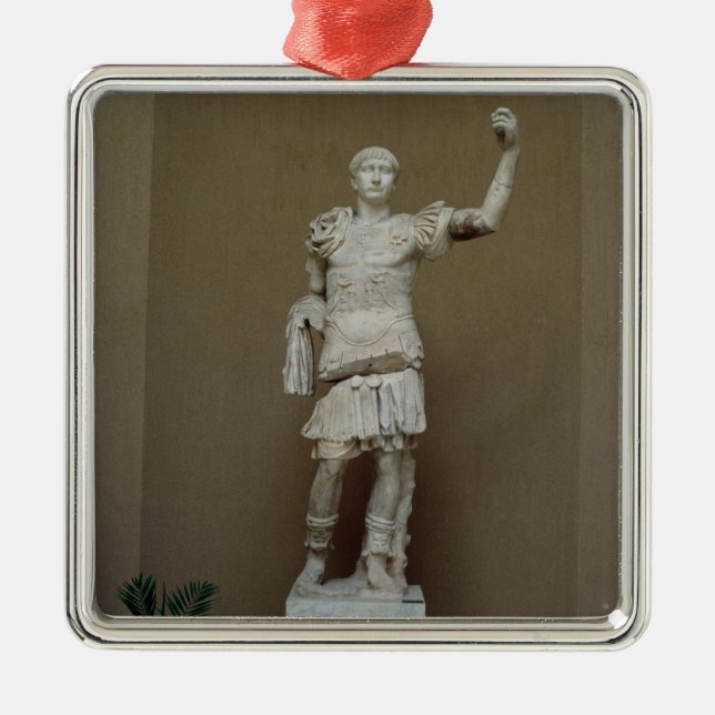 Ornement Carré Argenté Statue de l'empereur Trajan (ANNONCE 53-117) (Devant)