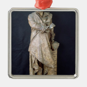 Ornement Carré Argenté Statue des doumas Pere, c.1883-87 d'Alexandre