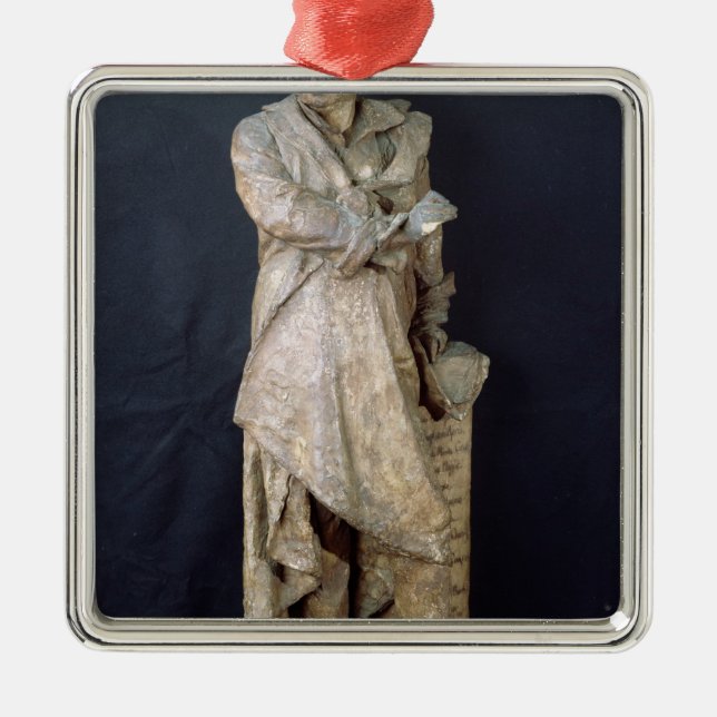 Ornement Carré Argenté Statue des doumas Pere, c.1883-87 d'Alexandre (Devant)