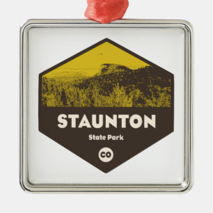 Ornement Carré Argenté Staunton State Park Colorado