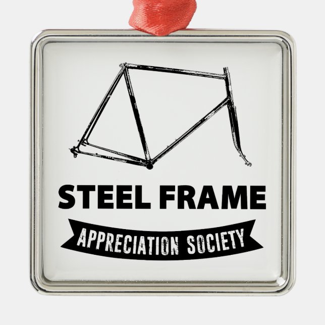 Ornement Carré Argenté Steel Frame Bike Appreciation Society (Devant)