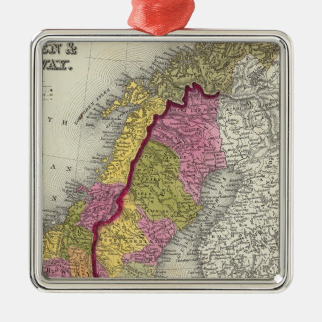 Ornement Carré Argenté Suède et Norvège (Devant)