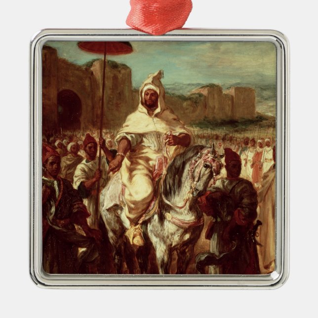 Ornement Carré Argenté Sultan d'Abd AR-Rahman du Maroc (Devant)