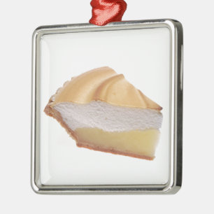 Ornement Carré Argenté Tarte de meringue de citron