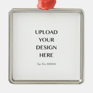 Ornement Carré Argenté Téléchargez votre propre conception