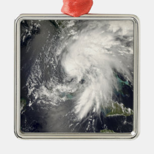Ornement Carré Argenté Tempête tropicale Fay 2
