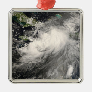 Ornement Carré Argenté Tempête tropicale Gustav dans la mer des Caraïbes