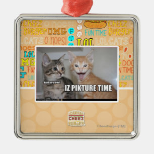 Ornement Carré Argenté temps de pikture d'iz