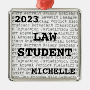 Ornement Carré Argenté Terminologie légale de l'étudiant en droit coutumi